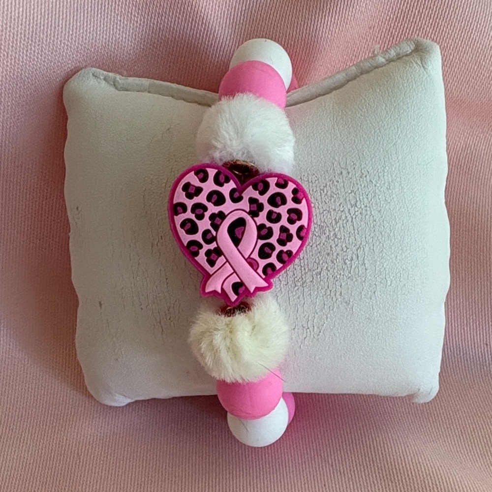 Breast Cancer Awareness Heart Bracelet Wristlet/Bracelet Unisex